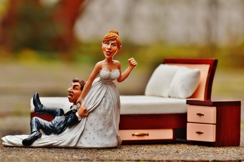 Bride and Groom in Forest